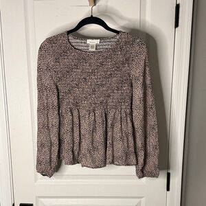 URBAN Romantics Black and Cream Patterned Blouse